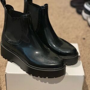 Steve Madden Black Chunky Ankle Booties
